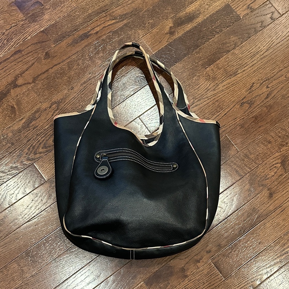 Burberry Black and Cream Tote Bag
